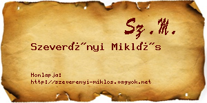 Szeverényi Miklós névjegykártya